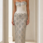 Stunning Sequin Embellished Strapless Evening Gown