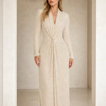 Elegance Sequin Long Sleeve Maxi Dress