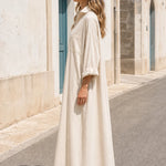 Women's Casual Long Sleeve Button-Down Maxi Shirt Dress