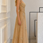Embellished Corset Sweetheart Evening Gown with Thigh-High Slit