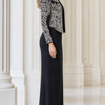 Embellished Bolero Jacket & Column Maxi Evening Dress Set