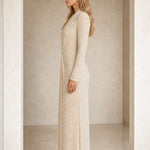 Elegance Sequin Long Sleeve Maxi Dress