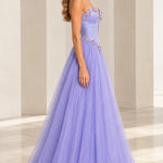 Strapless Sweetheart Crystal Beaded Ball Gown Tulle Evening Dress with Matching Choker