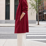 Women's Mid-Length Lightweight Utility Parka Coat with Stand Collar