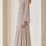 Elegant Sequin Embellished Long Sleeve Maxi Dress