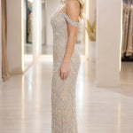 Off-The-Shoulder Embellished Mermaid Evening Gown