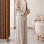 Women's Textured Mesh Panel Zip Jacket and Wide Leg Pants Two-Piece Set
