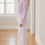 Women's Half-Zip Ribbed Knit Pullover Sweater