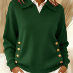 Erminia | Maglione con Collo Polo e Bottoni