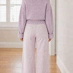 Women's Half-Zip Ribbed Knit Pullover Sweater