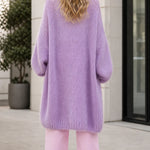 Women's Oversized Open-Front Knit Long Cardigan