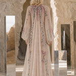 Elegance Embroidered Beaded Long Sleeve Evening Gown