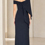 Asymmetric One-Shoulder Drape Maxi Formal Gown with Side Slit