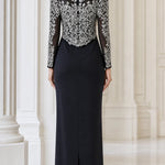Embellished Bolero Jacket & Column Maxi Evening Dress Set