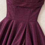 Satin Strapless Sequin Accented Evening Gown