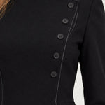 Women's Asymmetric High-Neck Blazer and Wide-Leg Trouser Two-Piece Suit Set