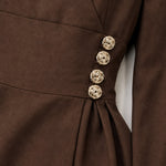 Women's Elegant Wrap Front Button Accent Blazer Top and Wide Leg Pants Two-Piece Set