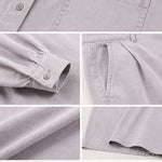 Women's Relaxed Button-Down Shirt and Wide-Leg Pants Two-Piece Set