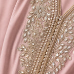 Elegant Embellished V-Neck Kaftan Maxi Dress with Beaded Trim