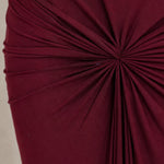 One-Shoulder Ruched Maxi Evening Gown