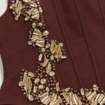 Asymmetrical Beaded Corset Mermaid Formal Evening Gown