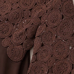 Crochet Lace Layered Maxi Dress with 3/4 Sleeves