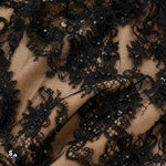 Off-Shoulder Sequin Lace Long Sleeve Mermaid Evening Gown