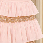 Elegance Tiered Sequin Embellished Maxi Dress