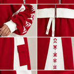 Women's Colorblock Zip-Up Tracksuit Set Wide Leg Sweatpants 2-Piece Lounge Set