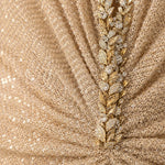 Glitter Sequin V-Neck Cape Sleeve Evening Maxi Dress