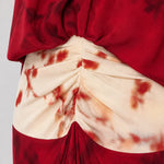 Boho Chic Tie-Dye V-Neck Blouse and Maxi Skirt Two-Piece Set