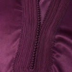Women's Embroidered Satin Kaftan Top and Wide-Leg Pants Two-Piece Set