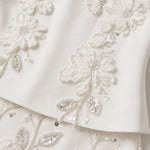 Floral Embroidered Square Neck Jacket & Maxi Skirt Two-Piece Formal Set