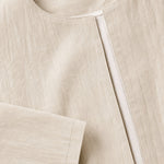 Women's Open Front Longline Linen Blend Duster Coat