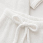 Women's Soft Knit Short Sleeve Top and Wide-Leg Pants Loungewear Set