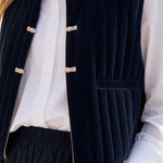 Women's Quilted Vest and Wide-Leg Pants Co-Ord Set