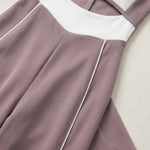 Colorblock Cutout Wide-Leg Sleeveless Jumpsuit