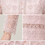 Elegant Beaded Two-Piece Maxi Skirt Suit with Long Sleeve Jacket