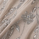 Elegant Sequin Embellished Long Sleeve Maxi Dress