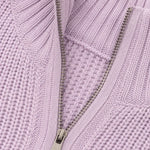 Women's Half-Zip Ribbed Knit Pullover Sweater