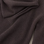 Women's Asymmetric Drape Cowl Neck Ribbed Knit Sweater