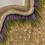 Off-Shoulder Beaded Fringe Long Evening Gown