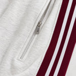 Women's Retro Striped 2-Piece Tracksuit Set Zip-Up Hoodie & Wide-Leg Pants