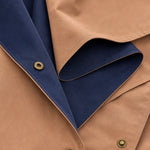 Contrast Lining Oversized Longline Duster Trench Coat