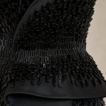 Elegance Strapless Beaded Peplum Midi Dress