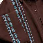 Embroidered Trim Longline Open Front Abaya Maxi Duster Coat