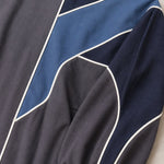 Colorblock Longline Duster Coat and Wide-Leg Pants Two-Piece Set