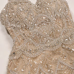 Glitz & Glamour Beaded Halter Neck Evening Gown