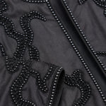 Embroidered Beaded Open Front Maxi Abaya Kimono Cardigan