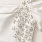 Asymmetrical Off-Shoulder Rhinestone Embellished Column Maxi Gown